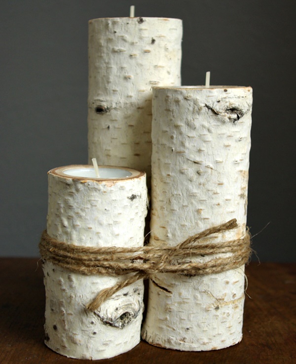 The Domestic Curator: How To Make Birch Wood Candles